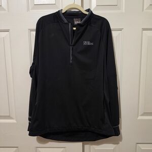 Oscar Jacobson Golf Mens 1/4 Zip Windbreaker Pullover Size XL Black Long Sleeve